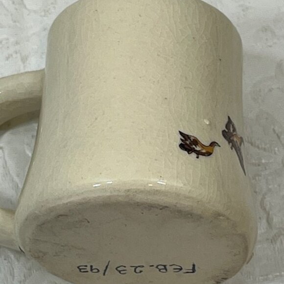 VTG Georgia Geese Flying At Sunset Design Mini Coffee Cup/ Mug 2" Tall - Picture 9 of 12